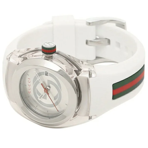 G03412DU01412_7_l_1a107c9b-f399-4ac8-acd3-626baf723b8b Gucci Sync Quartz White Dial White Rubber Strap Unisex Watch - YA137302