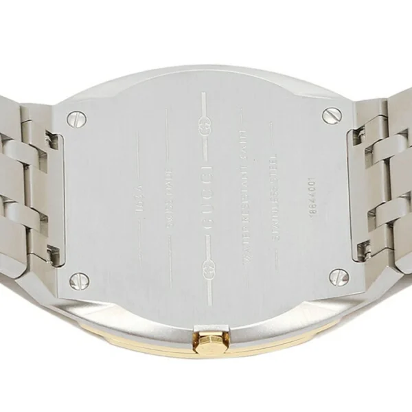 G03412DW01160_6_l_135e120d-5b4b-4662-aa4e-10907d972626 Gucci 25H Quartz Gold Dial Silver Steel Strap Watch for Women - YA163403