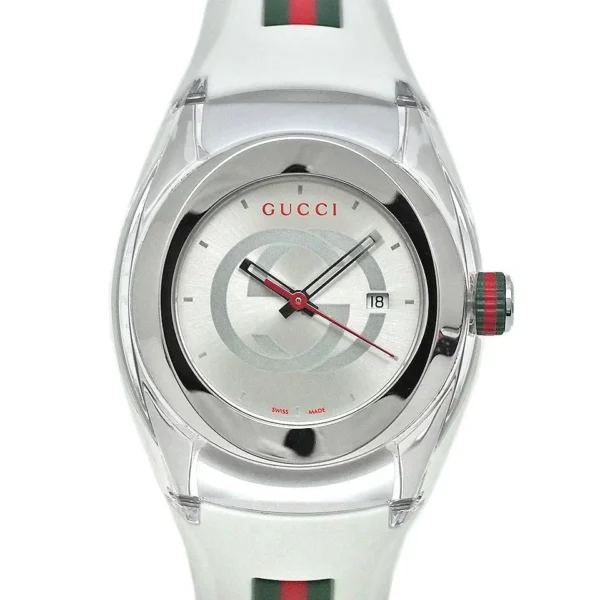GCW0054_140735a7-670e-495e-96d4-71fcfc22692b Gucci Sync Quartz White Dial White Rubber Strap Unisex Watch - YA137302