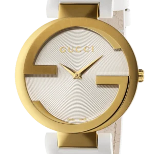 GUC0300456-466119 Gucci Interlocking Latin Grammy Special Edition Gold Watch For Women - YA133313