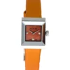 GUC1174954_1_enlarged-543722 Gucci G-Frame Square Mother of Pearl Orange Dial Orange Leather Strap Watch For Women - YA128532