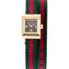 Gucci G-Frame Multicolored Dial Two Tone Nylon Strap Watch For Women - YA128527