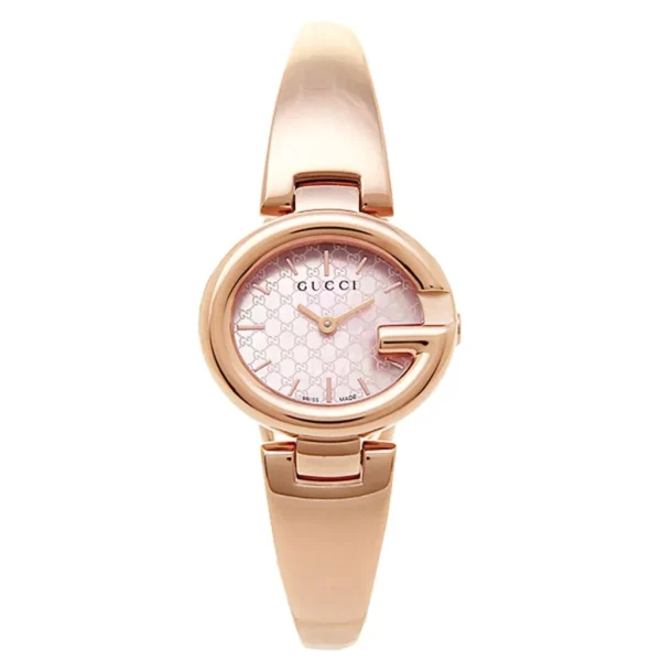 GUCCI-YA134512-1_1024x1024_db496b85-ff51-4108-9d30-c48672d2130c Gucci Guccisima Quartz Mother of Pearl White Dial Rose Gold Steel Strap Watch for Women - YA134512