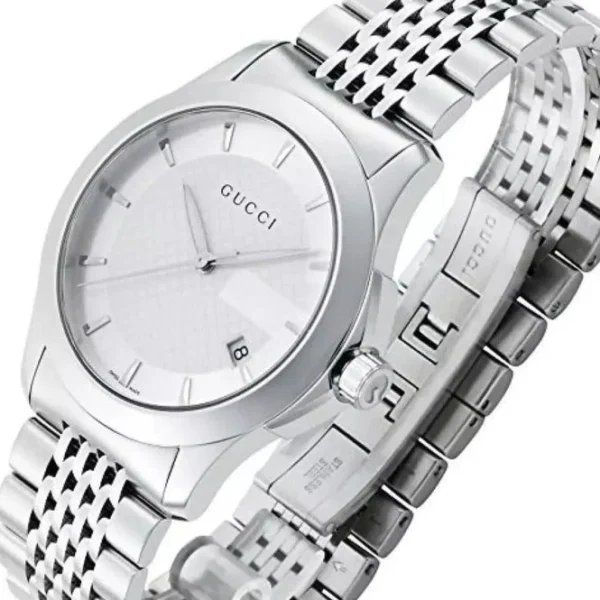 GUCCIGUCCIwatchG-Timeless126MDSS..._1_1024x1024_527f33c8-a299-41f9-b050-1a266c784458 Gucci G Timeless Silver Dial Silver Steel Strap Watch For Men - YA126401