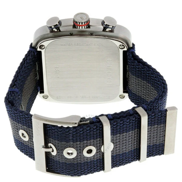 GUCCIYA1312032_grande_32a2f1c6-3309-4926-9481-e611209ed513 Gucci Coupe Chronograph Blue Dial Two Tone NATO Strap Watch for Men - YA131203