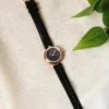 Gucci Diamantissima Quartz Black Dial Black Leather Strap Watch for Women - YA141501