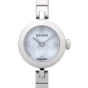 Gucci-Diamantissima-YA141503_fa42146d-5ac6-4eeb-911e-fcda49dfc08a Gucci Diamantissima Quartz Diamonds White Dial Silver Steel Strap Watch For Women - YA141503