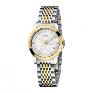 Gucci-G-Timeless-Two-Tone-Bracelet-Strap-Ladies-Watch-1-510x510-1 Gucci G Timeless Silver Dial Two Tone Steel Strap Watch For Women - YA126511