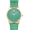 Gucci G Timeless Quartz Green Dial Green Leather Strap Watch For Women - YA1264099