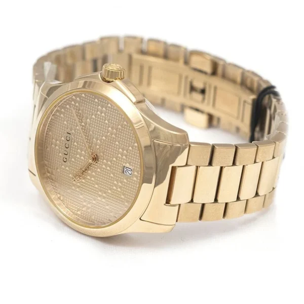 Gucci-G-Timeless-YA126461_2-250015_9822c6d4-3b79-4724-ac5a-ebcd849bd378 Gucci G Timeless Gold Dial Gold Steel Strap Watch For Women - YA126553