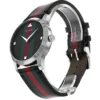 Gucci G Timeless Quartz Black Dial Multicolored Black Leather Strap Watch For Men - YA1264079