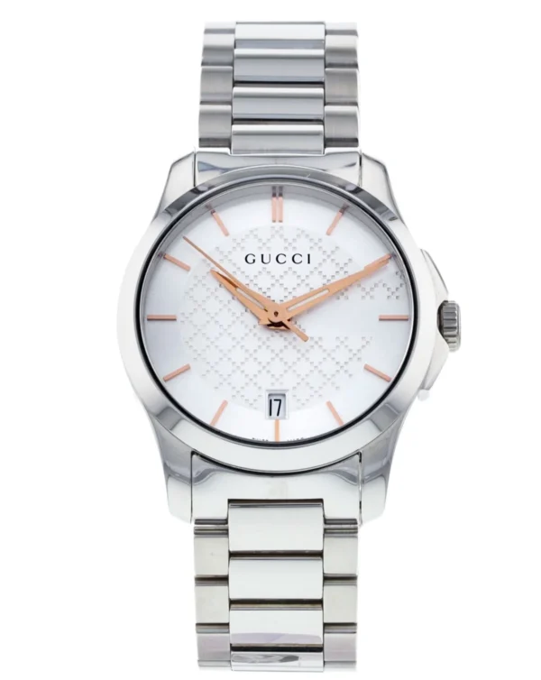 Gucci-GTimeless-YA126523-137980-2-190520-160003 Gucci G Timeless Silver Dial Silver Steel Strap Watch For Women - YA126523