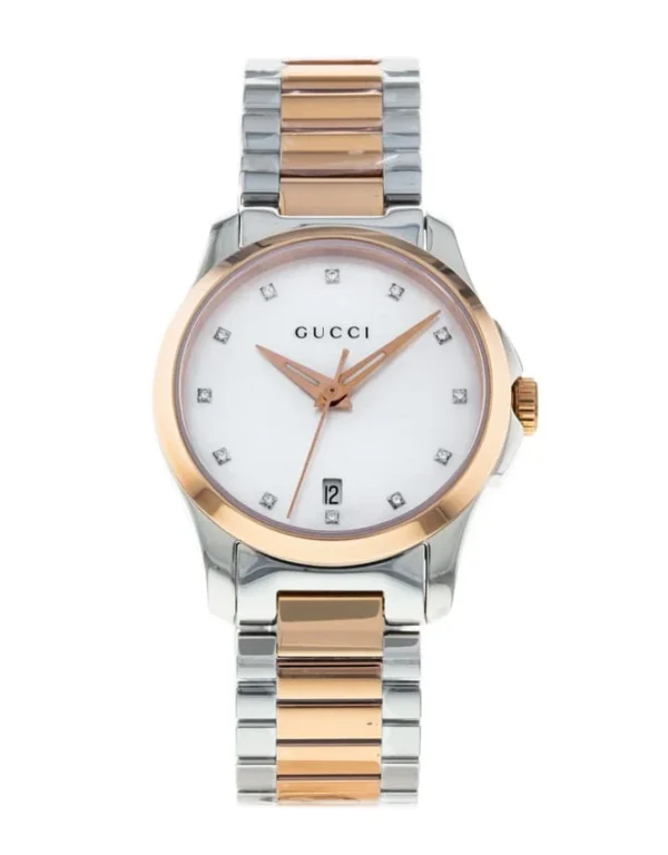 Gucci-GTimeless-YA126544-177780-1-210114-151312_be17aa40-a154-4d78-a0ba-5bcabcc10db5 Gucci G Timeless Diamonds Mother of Pearl Dial Two Tone Steel Strap Watch For Women - YA126544