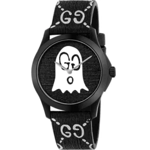 Gucci-Ghost-G-Timeless-YA1264018-Black_4ba0be8c-2e9d-4463-bd01-3db092946630 Gucci G Timeless Ghost Black Dial Black Leather Strap Watch For Men - YA1264018