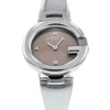 Gucci-Guccissima-YA134503-25001-190415-112618 Gucci Guccissima Quartz Diamonds Brown Dial Silver Steel Strap Watch For Women - YA134503