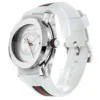 Gucci Sync XXL White Dial White Rubber Strap Watch For Men - YA137102