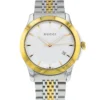 Gucci G Timeless Silver Dial Two Tone Steel Strap Watch For Men - YA126409