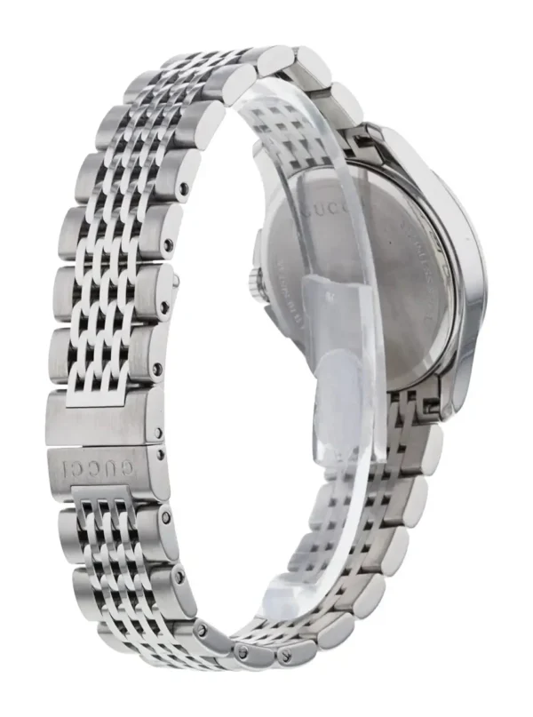 Gucci-Timeless-YA126506-207130-4-220119-150958 Gucci G Timeless Diamonds Mother of Pearl Dial Silver Steel Strap Watch For Women - YA126506