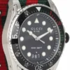 Gucci Dive Black Dial Red & Green Nylon Strap Watch For Men - YA136209