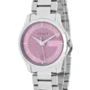 Gucci G Timeless Pink Dial Silver Steel Strap Watch For Women - YA126524