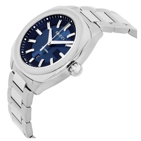 GucciWatch-YA142303-LifeStyle_1-558864 Gucci GG2570 Quartz Blue Dial Silver Steel Strap Watch For Men - YA142303