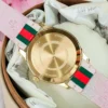 Gucci G Timeless Quartz Pink Dial Three Tone Leather Strap Watch For Women - YA1264118