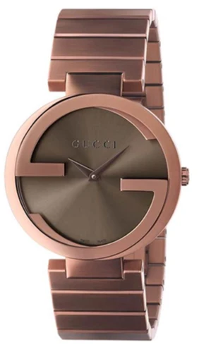 Gucci_Group_Watch_YA133317_Lexor_Miami Gucci Interlocking G Quartz Brown Dial Brown Steel Strap Watch for Women - YA133317