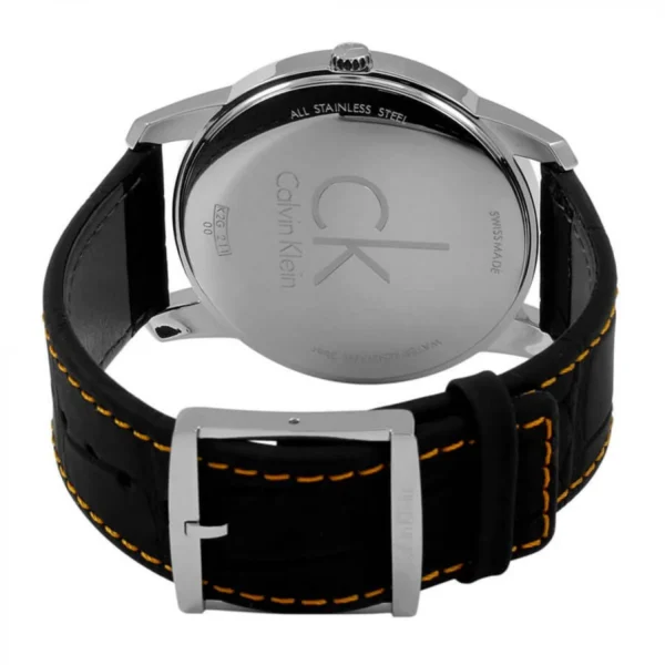 K2G211C1-1-1200x1200 Calvin Klein City Black Dial Black Leather Strap Watch for Men - K2G211C1