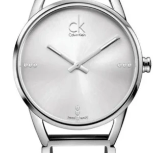 K3G2312W Calvin Klein Stately Silver Dial Silver Steel Strap Watch for Women - K3G2312W