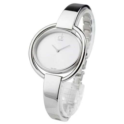 K4F2N116_main_19710285_20190509182859_01_515 Calvin Klein Impetuous Silver Dial Silver Steel Strap Watch for Women - K4F2N116