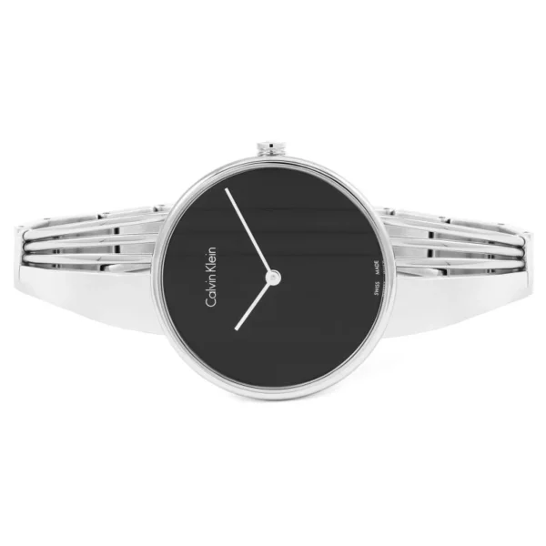 K6S2N111-1 Calvin Klein Drift Black Dial Silver Steel Strap Watch for Women - K6S2N111