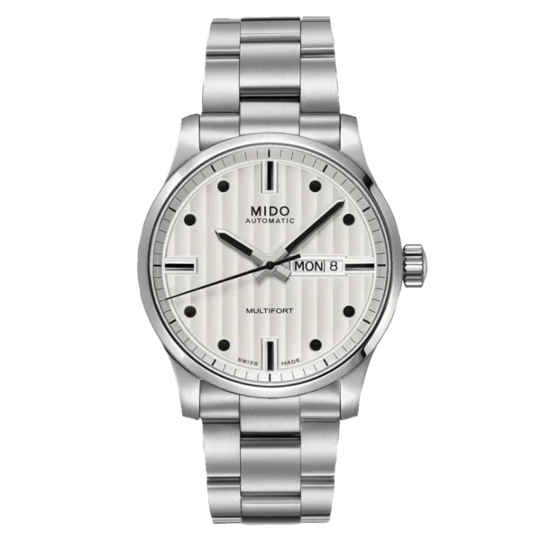 Mido Multifort Automatic Silver Dial Silver Steel Strap Watch For Men - M005.430.11.031.80