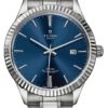 M12710-0013-tudor1 Tudor Style Automatic Blue Dial Silver Steel Strap Watch for Men - M12710-0013