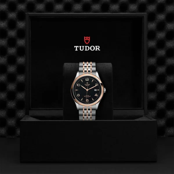 Tudor 1926 Automatic Black Dial Two Tone Steel Strap Watch for Men - M91651-0003