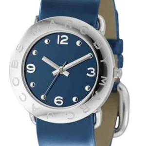 Marc Jacobs Blue Dial Blue Leather Strap Watch for Women - MBM1137