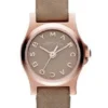 Marc Jacobs Henry Dinky Grey Dial Grey Leather Strap Watch for Women - MBM1239