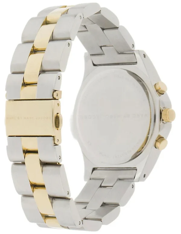 MBM3177_1 Marc Jacobs Blade Chronograph Silver Dial Two Tone Steel Strap Watch for Women - MBM3177