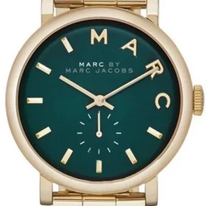 MBM3245_1-484031 Marc Jacobs Baker Green Dial Gold Steel Strap Watch for Women - MBM3245