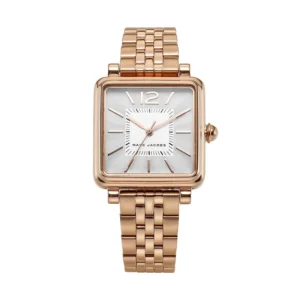 MJ3514_01 Marc Jacobs Vic Silver Dial Rose Gold Steel Strap Watch for Women - MJ3514