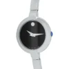 MOV_188192_2_master Movado Bela Black Dial Silver Steel Strap Watch For Women - 0606595