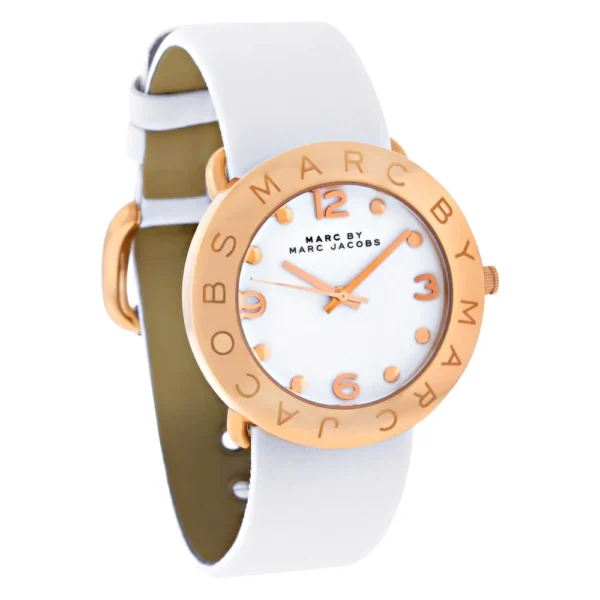 Marc-Jacobs-Womens-MBM1180-Amy-White-Leather-Watch-L14178422__11461_zoom Marc Jacobs Amy White Dial White Leather Strap Watch for Women - MBM1180