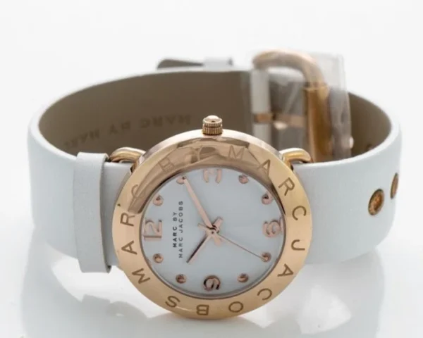 Marc_By_Marc_Jacobs-MBM1180_2 Marc Jacobs Amy White Dial White Leather Strap Watch for Women - MBM1180