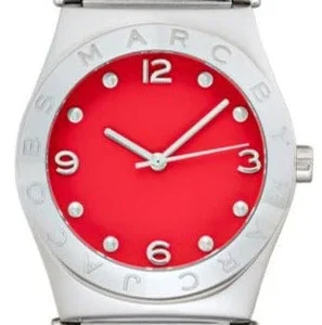 Marc_By_Marc_Jacobs-MBM3031-1 Marc Jacobs Classic Red Dial Silver Steel Strap Watch for Women - MBM3031