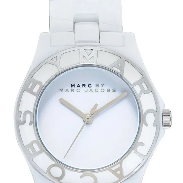 Marc Jacobs Marc White Dial White Ceramic Strap Watch for Women - MBM9500
