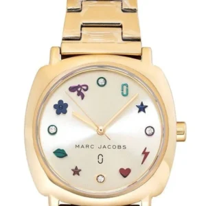 Marc_Jacobs-MJ3549 Marc Jacobs Mandy Gold Dial Gold Steel Strap Watch for Women - MJ3549