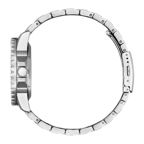 NJ0120-81E_2 Citizen Mechanical Black Dial Silver Steel Strap Watch For Men - NJ0120-81E