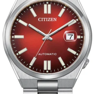 NJ0150-56W_2 Citizen Tsuyosa Automatic Red Dial Silver Steel Strap Watch For Men - NJ0150-56W