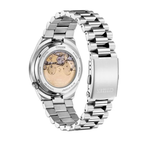 NJ0151-88M_B_shot Citizen Tsuyosa Automatic Turquoise Dial Silver Steel Strap Watch For Men - NJ0151-88M