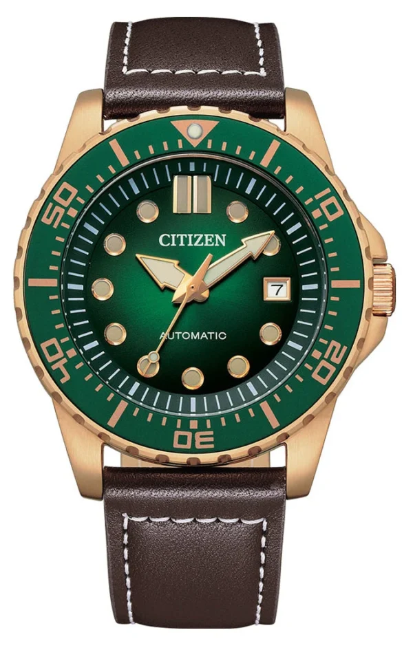NJ0173-18X_F_shot_1200x_ba04892d-dffe-4772-80d4-83e2f01dac75 Citizen Mechanical Automatic Green Dial Brown Leather Strap Watch for Men - NJ0173-18X