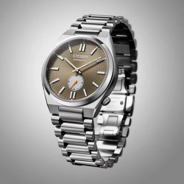 NK5010-51X-2-1024x1024_c6ead3e4-012e-400d-8638-38ba4df50f21 Citizen Tsuyosa Automatic Titanium Yellow Dial Silver Steel Strap Watch For Men - NK5010-51X
